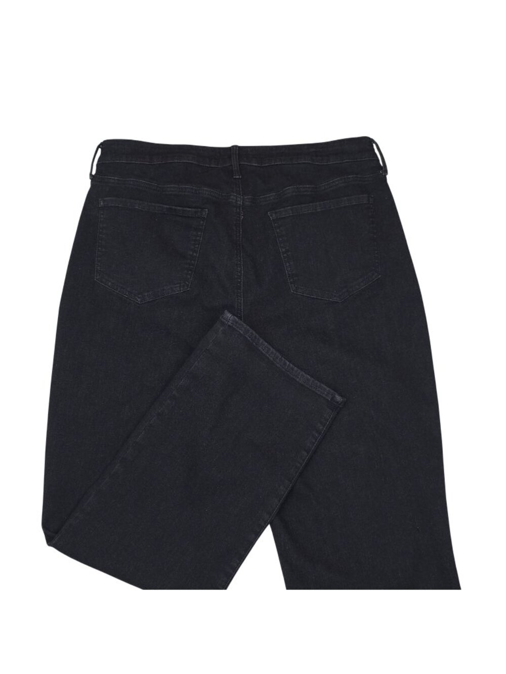 NYDJ Womens Black Relaxed Straight Jeans With Lift Tuck Technology Size 14
